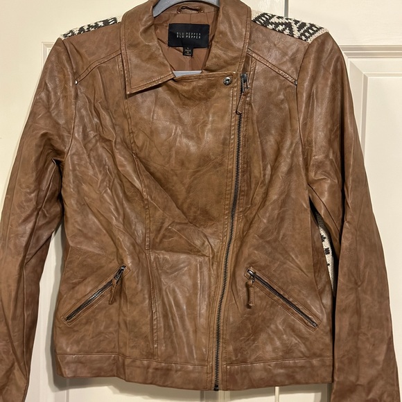 Blu Pepper Vegan Leather Boho Moto Jacket Women’s Large - vintage feel - Picture 11 of 11